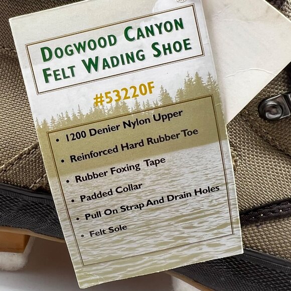 Wading Fishing Boots Mens 11 Dogwood Canyon Felt Wading #53220F Rubber Toe Shoe main image 4